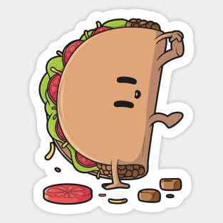 Funny Breakdancing Taco Sticker